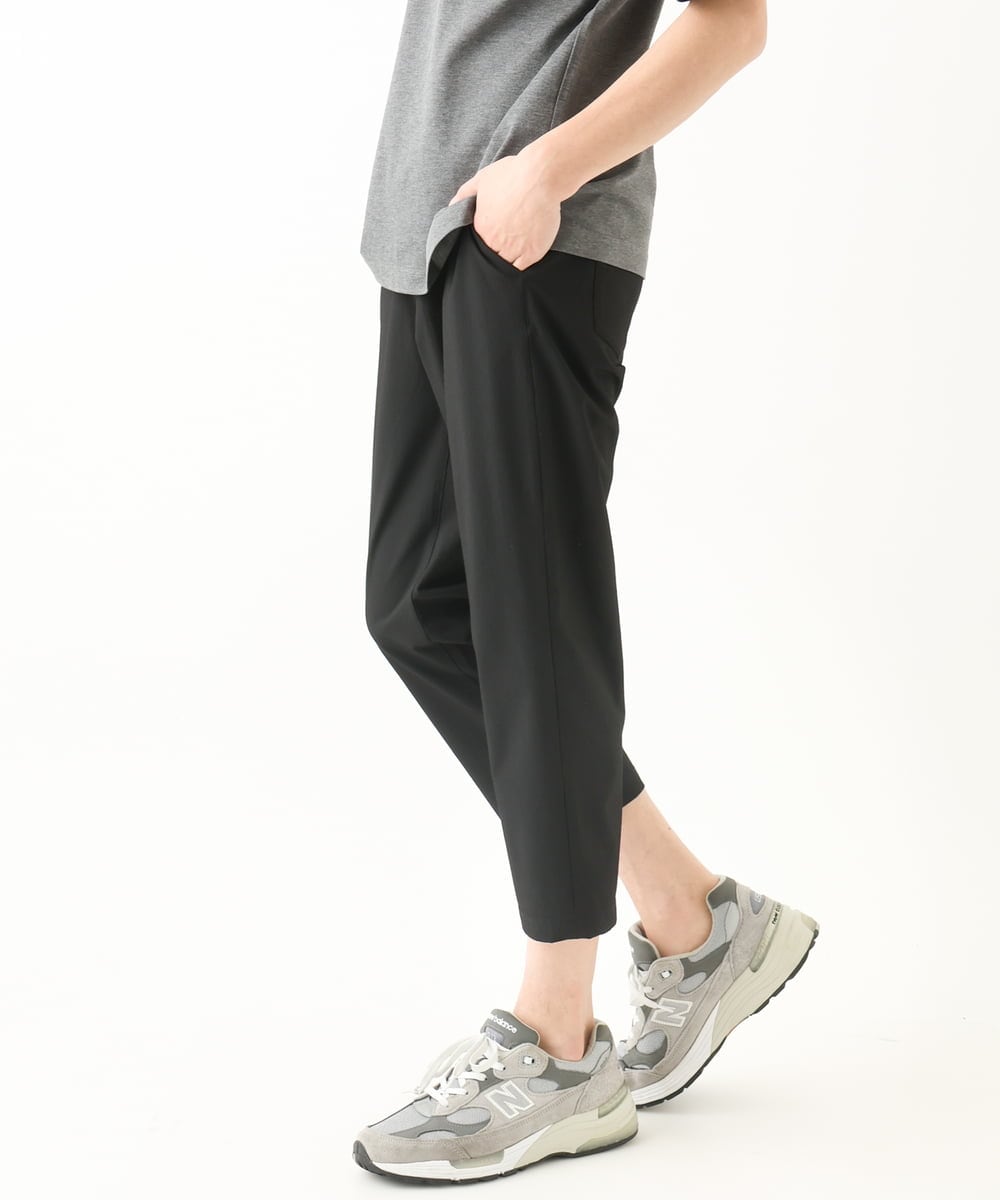 MKLHC08090 MK MICHEL KLEIN HOMME(MKミッシェルクランオム) 【洗える / クロップド丈】サッカーストライプ パンツ ブラック