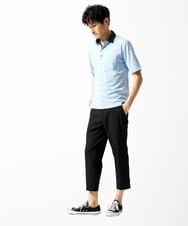 MKLHC08090 MK MICHEL KLEIN HOMME(MKミッシェルクランオム) 【洗える / クロップド丈】サッカーストライプ パンツ ブラック