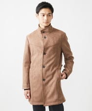 MKUAA52272 MK MICHEL KLEIN HOMME(MKミッシェルクランオム) 【残りわずか／洗える】ポンチスエード スタンドコート ベージュ