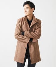 MKUAA52272 MK MICHEL KLEIN HOMME(MKミッシェルクランオム) 【残りわずか／洗える】ポンチスエード スタンドコート ベージュ