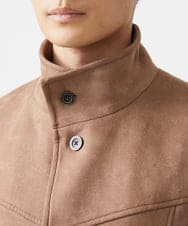 MKUAA52272 MK MICHEL KLEIN HOMME(MKミッシェルクランオム) 【残りわずか／洗える】ポンチスエード スタンドコート ベージュ