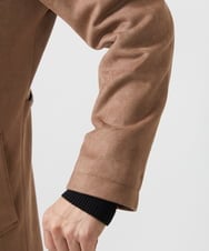 MKUAA52272 MK MICHEL KLEIN HOMME(MKミッシェルクランオム) 【残りわずか／洗える】ポンチスエード スタンドコート ベージュ