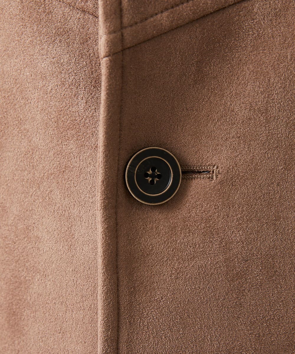 MKUAA52272 MK MICHEL KLEIN HOMME(MKミッシェルクランオム) 【残りわずか／洗える】ポンチスエード スタンドコート ベージュ