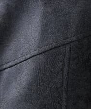 MKUAA61363 MK MICHEL KLEIN HOMME(MKミッシェルクランオム) 【Sサイズのみ！/在庫限り/キルトライナー付き】スタンドコート/TECレザージャージ ブラック