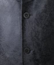 MKUAA61363 MK MICHEL KLEIN HOMME(MKミッシェルクランオム) 【Sサイズのみ！/在庫限り/キルトライナー付き】スタンドコート/TECレザージャージ ブラック