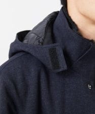 MKUAC11318 MK MICHEL KLEIN HOMME(MKミッシェルクランオム) 【在庫限り!/ 4サイズ/秋冬春兼用/ボア付きライナー】フードスタンドコート / TEC EASY JERSY ネイビー