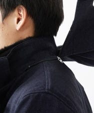 MKUAC11318 MK MICHEL KLEIN HOMME(MKミッシェルクランオム) 【在庫限り!/ 4サイズ/秋冬春兼用/ボア付きライナー】フードスタンドコート / TEC EASY JERSY ネイビー