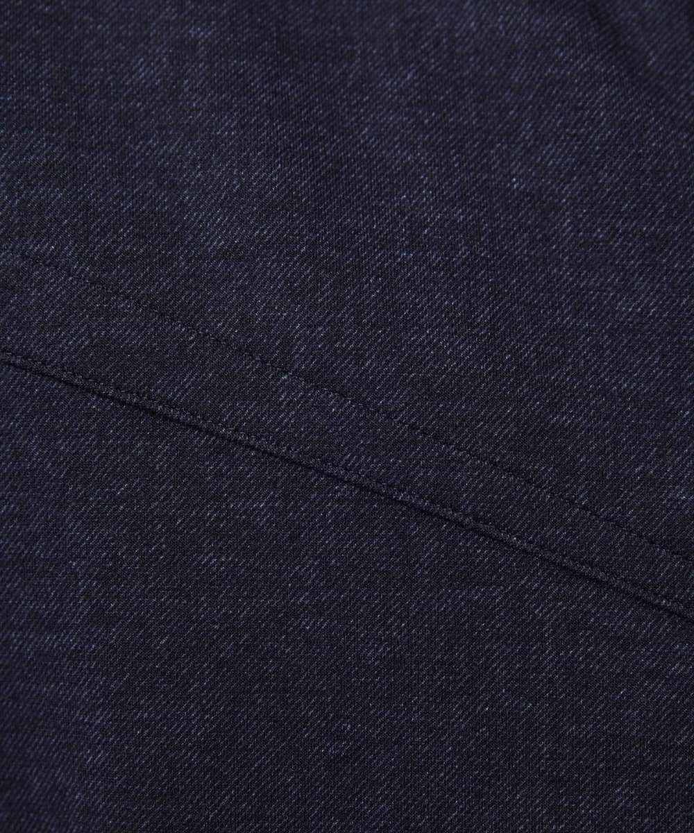 MKUAC11318 MK MICHEL KLEIN HOMME(MKミッシェルクランオム) 【在庫限り!/ 4サイズ/秋冬春兼用/ボア付きライナー】フードスタンドコート / TEC EASY JERSY ネイビー