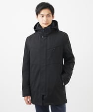 MKUAC11318 MK MICHEL KLEIN HOMME(MKミッシェルクランオム) 【在庫限り!/ 4サイズ/秋冬春兼用/ボア付きライナー】フードスタンドコート / TEC EASY JERSY ネイビー