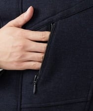 MKUAC11318 MK MICHEL KLEIN HOMME(MKミッシェルクランオム) 【在庫限り!/ 4サイズ/秋冬春兼用/ボア付きライナー】フードスタンドコート / TEC EASY JERSY ネイビー