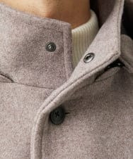 MKUAD65272 MK MICHEL KLEIN HOMME(MKミッシェルクランオム) 【4サイズ展開/フード着脱/ストレッチ】フード付きコート/RETECメルトン  ブラウン