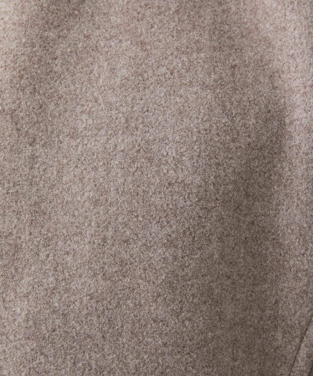 MKUAD65272 MK MICHEL KLEIN HOMME(MKミッシェルクランオム) 【4サイズ展開/フード着脱/ストレッチ】フード付きコート/RETECメルトン  ブラウン
