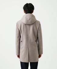 MKUAD65272 MK MICHEL KLEIN HOMME(MKミッシェルクランオム) 【4サイズ展開/フード着脱/ストレッチ】フード付きコート/RETECメルトン  ブラウン