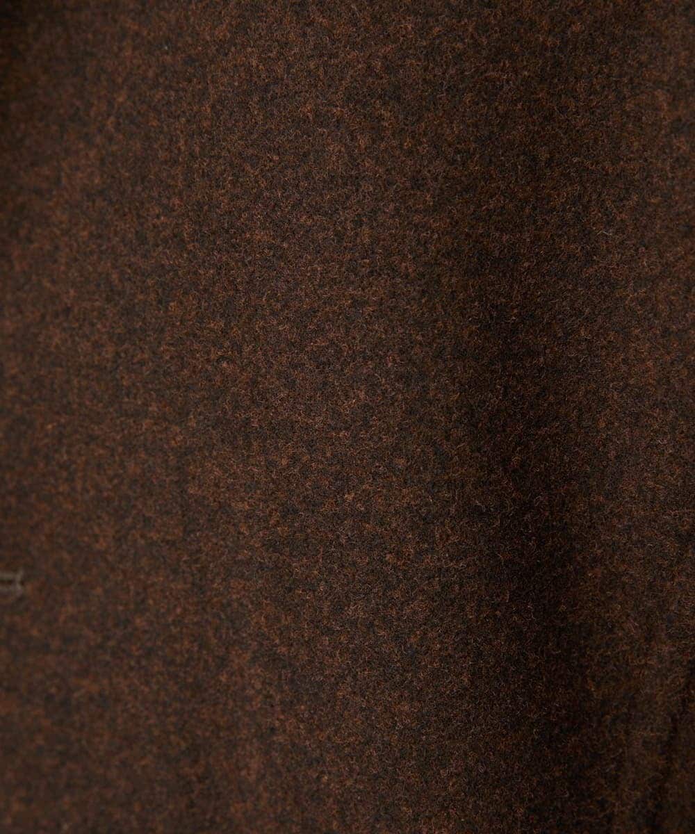 MKUAD65272 MK MICHEL KLEIN HOMME(MKミッシェルクランオム) 【4サイズ展開/フード着脱/ストレッチ】フード付きコート/RETECメルトン  ブラウン