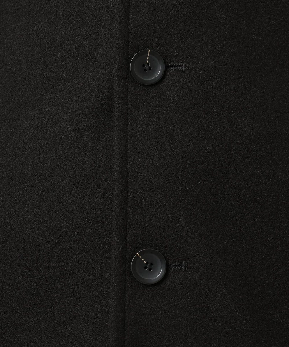 MKUAD65272 MK MICHEL KLEIN HOMME(MKミッシェルクランオム) 【4サイズ展開/フード着脱/ストレッチ】フード付きコート/RETECメルトン  ブラック