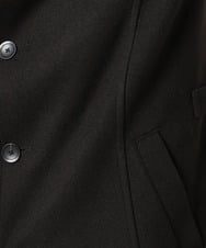 MKUAD65272 MK MICHEL KLEIN HOMME(MKミッシェルクランオム) 【4サイズ展開/フード着脱/ストレッチ】フード付きコート/RETECメルトン  ブラック