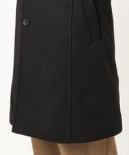 MKUAD65272 MK MICHEL KLEIN HOMME(MKミッシェルクランオム) 【4サイズ展開/フード着脱/ストレッチ】フード付きコート/RETECメルトン  ブラック