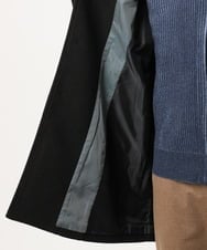 MKUAD65272 MK MICHEL KLEIN HOMME(MKミッシェルクランオム) 【4サイズ展開/フード着脱/ストレッチ】フード付きコート/RETECメルトン  ブラック