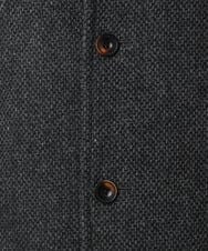 MKUAD72450 MK MICHEL KLEIN HOMME(MKミッシェルクランオム) 【残りわずか/尾州生地/ウール混】RENEWOOLドビー / スタンドカラーコート グレー