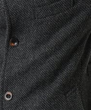 MKUAD72450 MK MICHEL KLEIN HOMME(MKミッシェルクランオム) 【残りわずか/尾州生地/ウール混】RENEWOOLドビー / スタンドカラーコート グレー