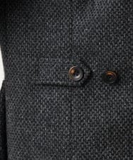 MKUAD72450 MK MICHEL KLEIN HOMME(MKミッシェルクランオム) 【残りわずか/尾州生地/ウール混】RENEWOOLドビー / スタンドカラーコート グレー