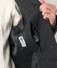 MKUAD72450 MK MICHEL KLEIN HOMME(MKミッシェルクランオム) 【残りわずか/尾州生地/ウール混】RENEWOOLドビー / スタンドカラーコート グレー