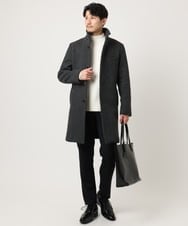 MKUAD72450 MK MICHEL KLEIN HOMME(MKミッシェルクランオム) 【残りわずか/尾州生地/ウール混】RENEWOOLドビー / スタンドカラーコート グレー