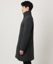 MKUAD72450 MK MICHEL KLEIN HOMME(MKミッシェルクランオム) 【残りわずか/尾州生地/ウール混】RENEWOOLドビー / スタンドカラーコート グレー