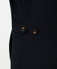 MKUAD72450 MK MICHEL KLEIN HOMME(MKミッシェルクランオム) 【残りわずか/尾州生地/ウール混】RENEWOOLドビー / スタンドカラーコート ブラック