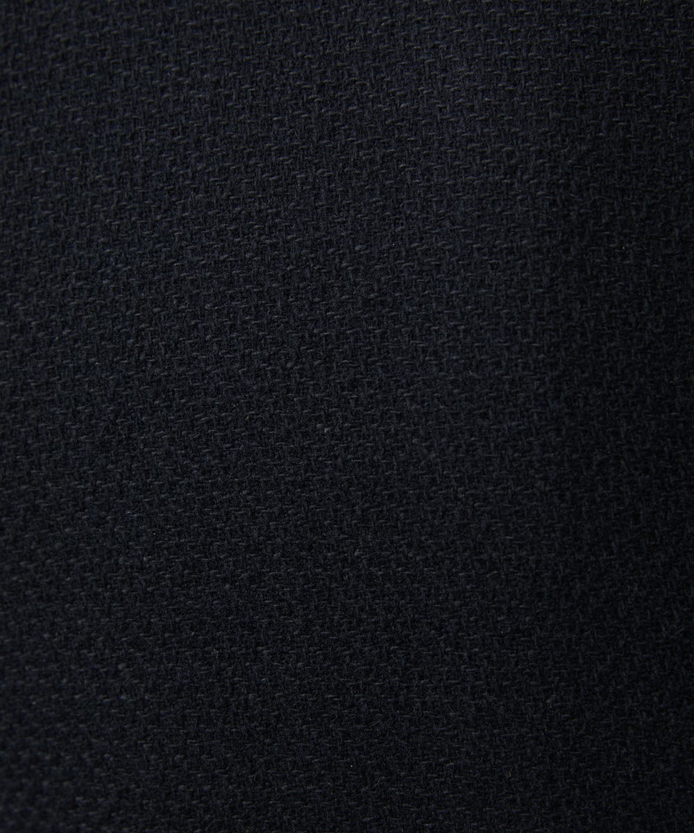 MKUAD72450 MK MICHEL KLEIN HOMME(MKミッシェルクランオム) 【残りわずか/尾州生地/ウール混】RENEWOOLドビー / スタンドカラーコート ブラック