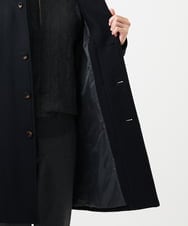MKUAD72450 MK MICHEL KLEIN HOMME(MKミッシェルクランオム) 【残りわずか/尾州生地/ウール混】RENEWOOLドビー / スタンドカラーコート ブラック