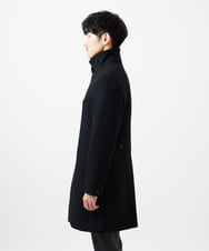MKUAD72450 MK MICHEL KLEIN HOMME(MKミッシェルクランオム) 【残りわずか/尾州生地/ウール混】RENEWOOLドビー / スタンドカラーコート ブラック