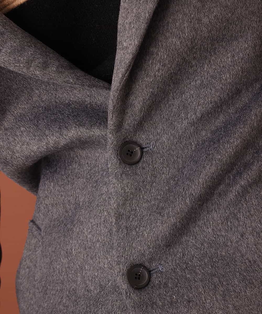 MKUAL70190 MK MICHEL KLEIN HOMME(MKミッシェルクランオム) チェスターコート／ブリティッシュＷフェイス ダークグレー