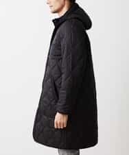 MKUAO05190 MK MICHEL KLEIN HOMME(MKミッシェルクランオム) 【軽量:防寒:トレンドシルエット】キルティングフードコート ブラック