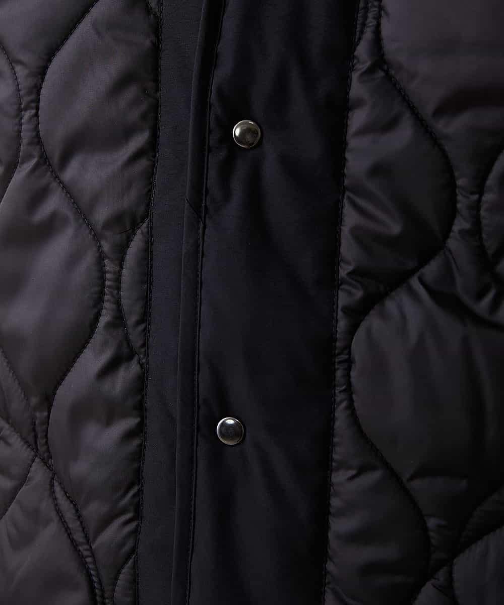 MKUAO05190 MK MICHEL KLEIN HOMME(MKミッシェルクランオム) 【軽量:防寒:トレンドシルエット】キルティングフードコート ブラック