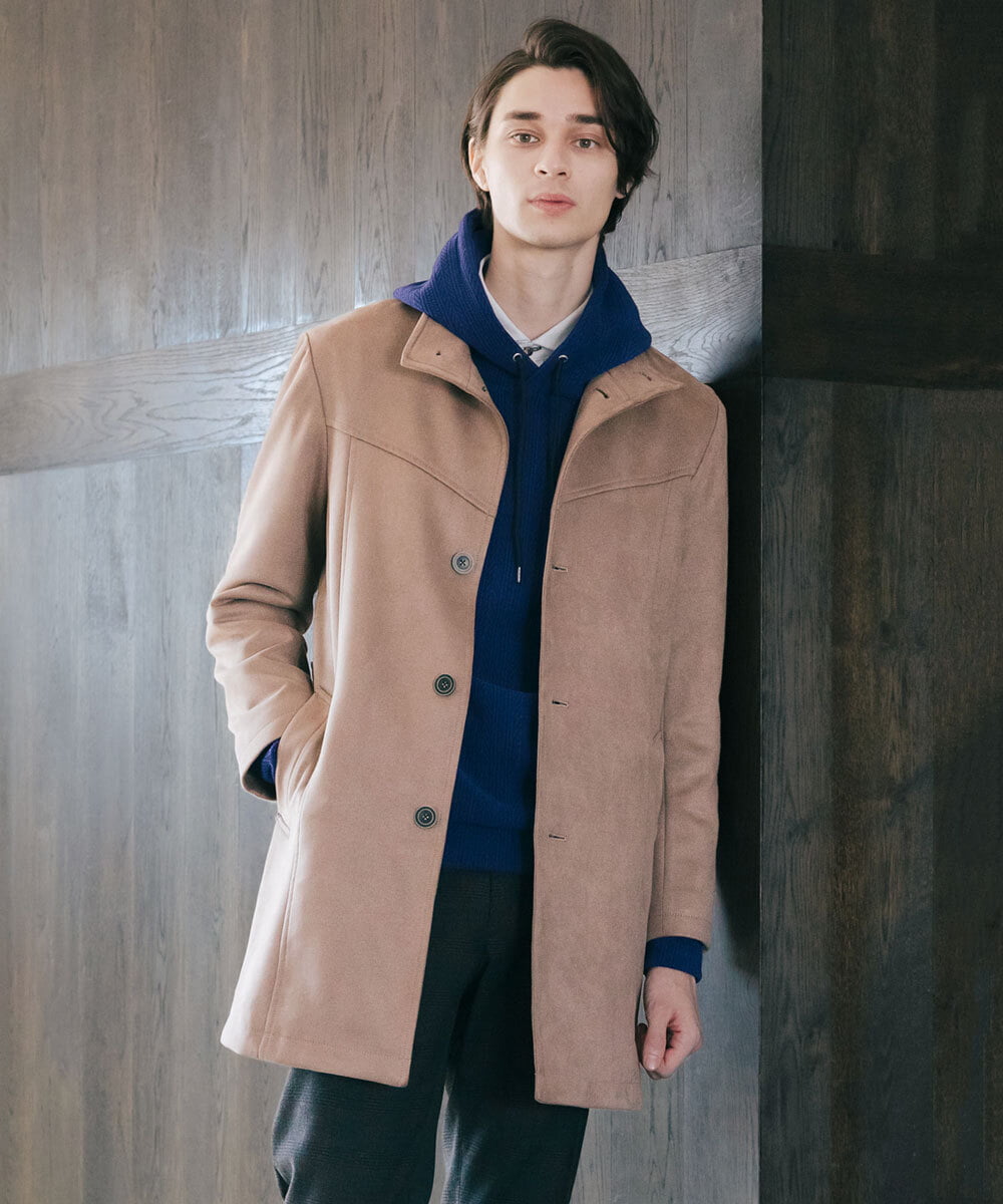 MKUAV52230 MK MICHEL KLEIN HOMME(MKミッシェルクランオム) ポンチスエードコート ベージュ(84)