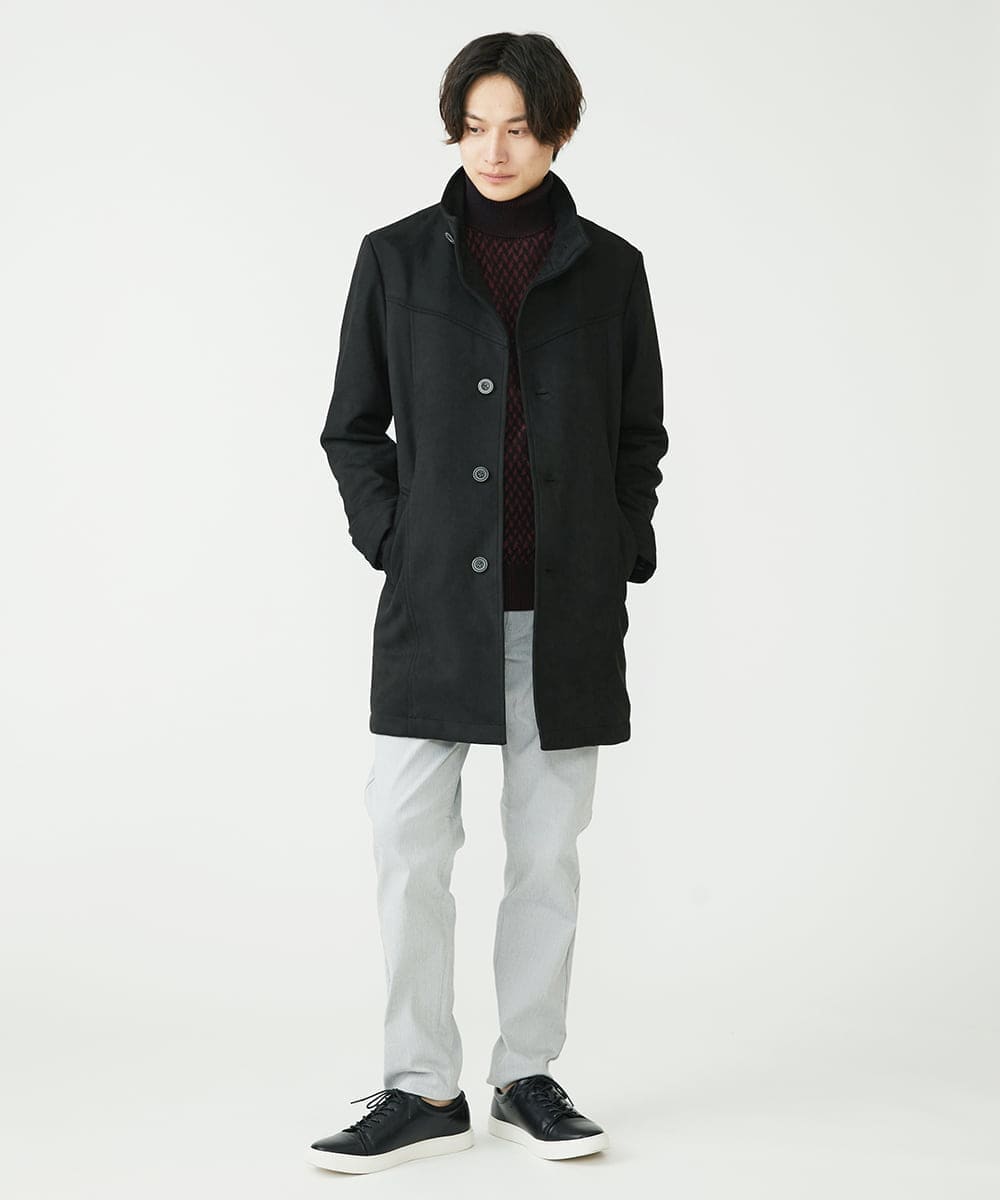 MKUAV52230 MK MICHEL KLEIN HOMME(MKミッシェルクランオム) ポンチスエードコート ブラック(94)