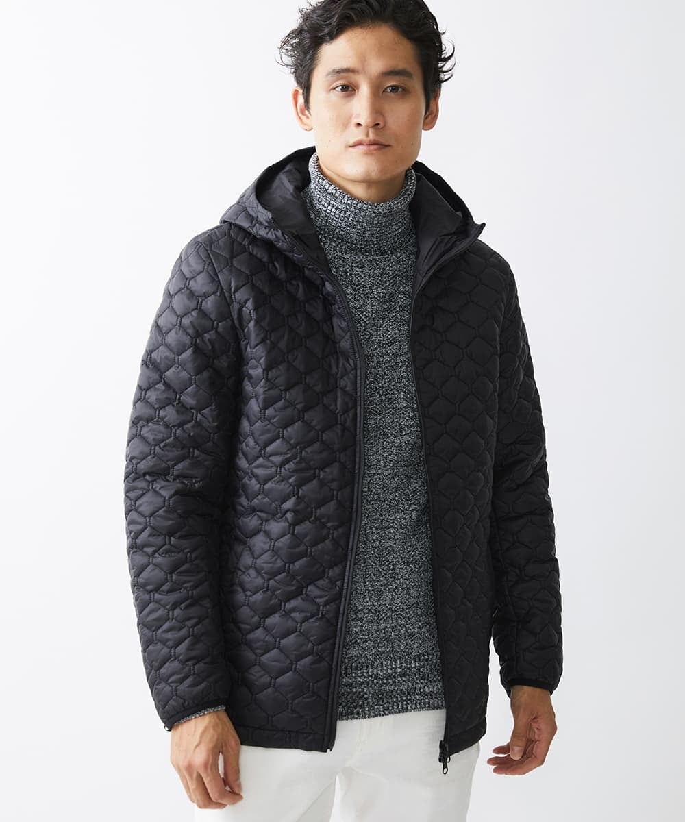 MKUCX41390 MK MICHEL KLEIN HOMME(MKミッシェルクランオム) 【在庫限り/冬～春着用可能】シェルコート / ライナー付き カーキ(36)