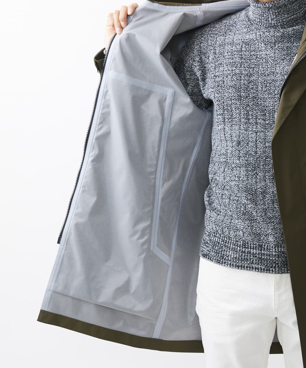 MKUCX41390 MK MICHEL KLEIN HOMME(MKミッシェルクランオム) 【在庫限り/冬～春着用可能】シェルコート / ライナー付き カーキ(36)