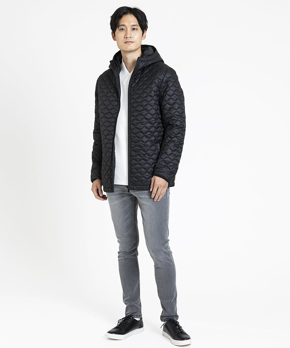 MKUCX41390 MK MICHEL KLEIN HOMME(MKミッシェルクランオム) 【在庫限り/冬～春着用可能】シェルコート / ライナー付き ブラック(94)