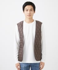 MKUDA61272 MK MICHEL KLEIN HOMME(MKミッシェルクランオム) 【残りわずか！/在庫限り/中綿ライナー付き/秋春兼用】スタンドコート アイボリー