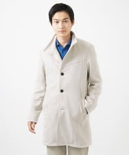 MKUDA61272 MK MICHEL KLEIN HOMME(MKミッシェルクランオム) 【残りわずか！/在庫限り/中綿ライナー付き/秋春兼用】スタンドコート アイボリー