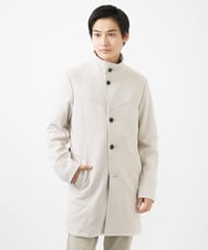 MKUDA61272 MK MICHEL KLEIN HOMME(MKミッシェルクランオム) 【残りわずか！/在庫限り/中綿ライナー付き/秋春兼用】スタンドコート アイボリー