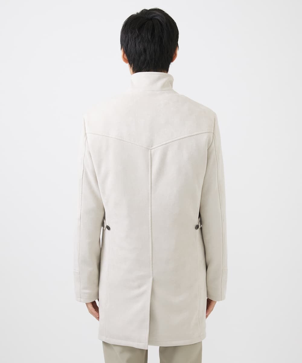 MKUDA61272 MK MICHEL KLEIN HOMME(MKミッシェルクランオム) 【残りわずか！/在庫限り/中綿ライナー付き/秋春兼用】スタンドコート アイボリー
