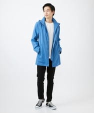 MKUDC01250 MK MICHEL KLEIN HOMME(MKミッシェルクランオム) 【いよいよ残り１色のみ！/在庫限り/秋・春兼用】ライトウエイトモッズコート ブルー