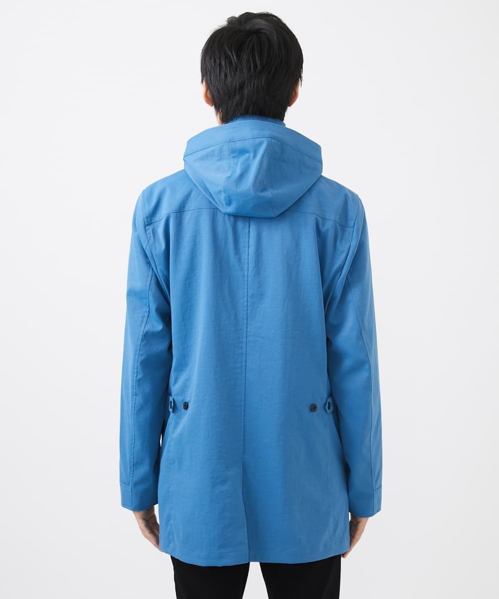 MKUDC01250 MK MICHEL KLEIN HOMME(MKミッシェルクランオム) 【いよいよ残り１色のみ！/在庫限り/秋・春兼用】ライトウエイトモッズコート ブルー
