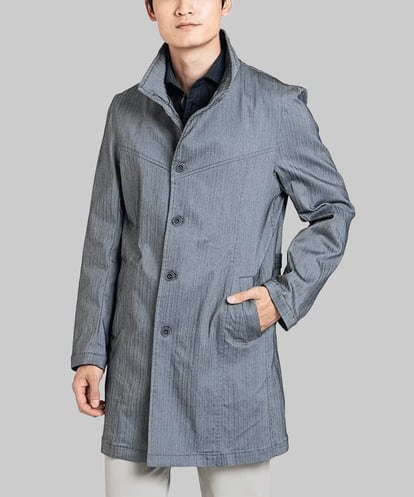 MKUDV51290 MK MICHEL KLEIN HOMME 【残りわずか/在庫限り/ ビジネス対応／秋春兼用】ストレッチスタンドコート