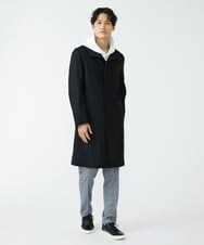 MKUJS55190 MK MICHEL KLEIN HOMME(MKミッシェルクランオム) ロングスタンドコート / RNドビーストレッチ ブラック(94)