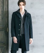 MKUJS55190 MK MICHEL KLEIN HOMME(MKミッシェルクランオム) ロングスタンドコート / RNドビーストレッチ ブラック(94)