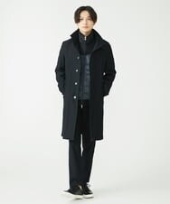 MKUJS55190 MK MICHEL KLEIN HOMME(MKミッシェルクランオム) ロングスタンドコート / RNドビーストレッチ ブラック(94)